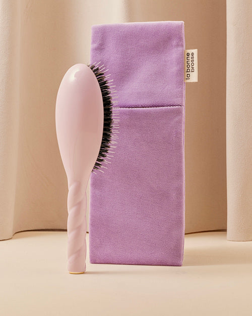 La Pochette "Grande Brosse" Rose Lilas