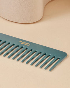 Le Peigne Large Démêlant en Acétate Bleu Encre