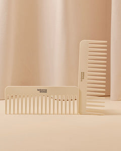 Le Peigne Large Démêlant en Acétate Blanc Crème
