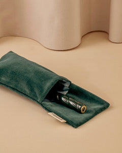 La Pochette "Brosse Ronde" Vert Émeraude